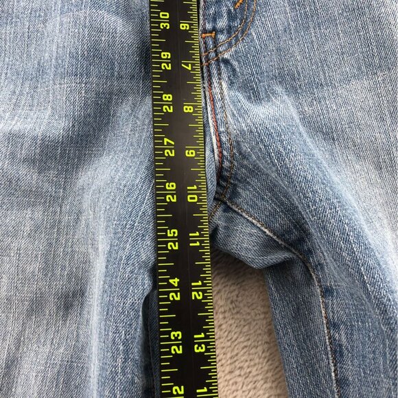 Levis Womens 505 Jeans Size 14L Light Blue Denim Straight Leg Classic - Picture 7 of 14